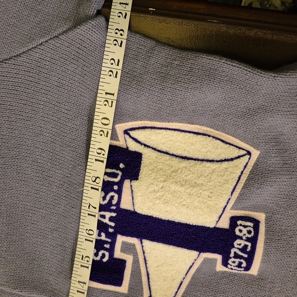 DehenKnittingCo.varsity SweaterSz.42. Date1979/1981. SFASU.VintageCollege(#1835) - Picture 7 of 11